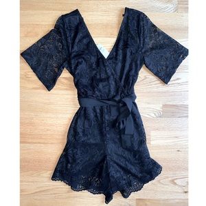 NWT Small Black Lace Romper